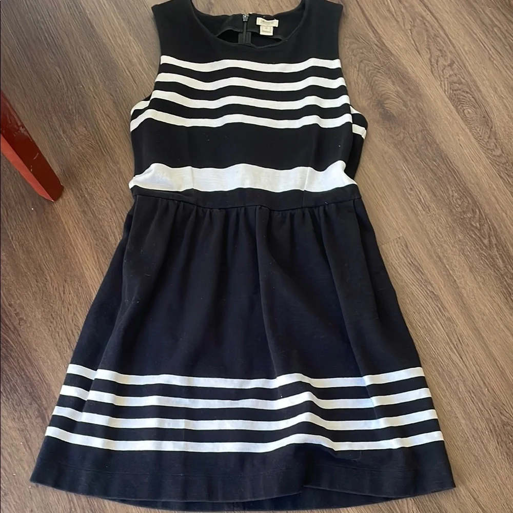 J Crew Striped Day Break Sleeveless with Back Zipper Size S